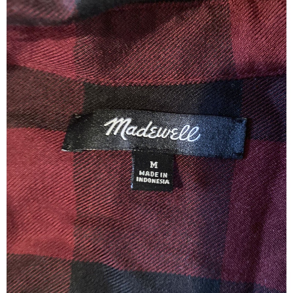 Madewell Button Up Check Tunic Top Size Medium Wo… - image 3